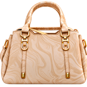 Marble Luxe Tote Bag for women in Skin PU synthetic leather with a marble-effect pattern, gold-tone buckles, and detachable shoulder strap